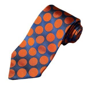 Lee Allison 60 x 3.5 Blue and Orange Dirtt Neck Tie